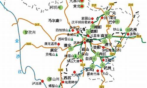 四川景点分布图_四川景点分布图及线路